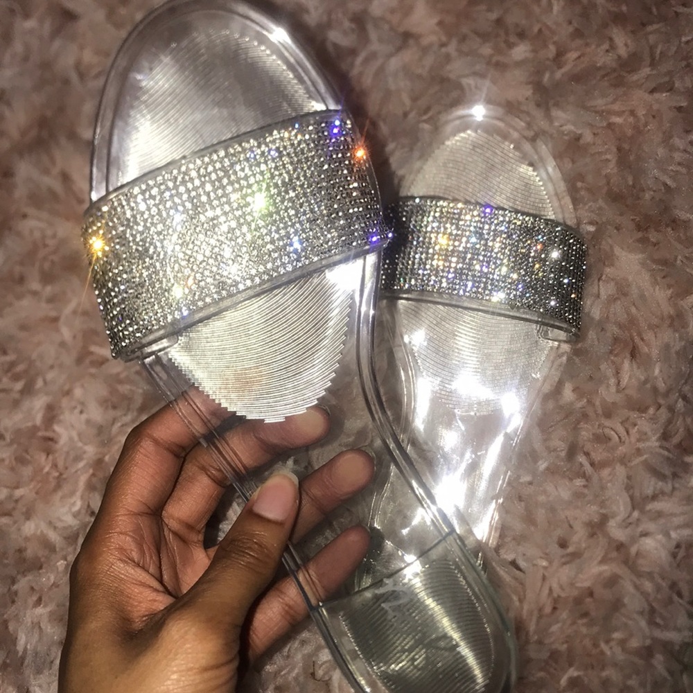 Rhinestone Jelly Sandals